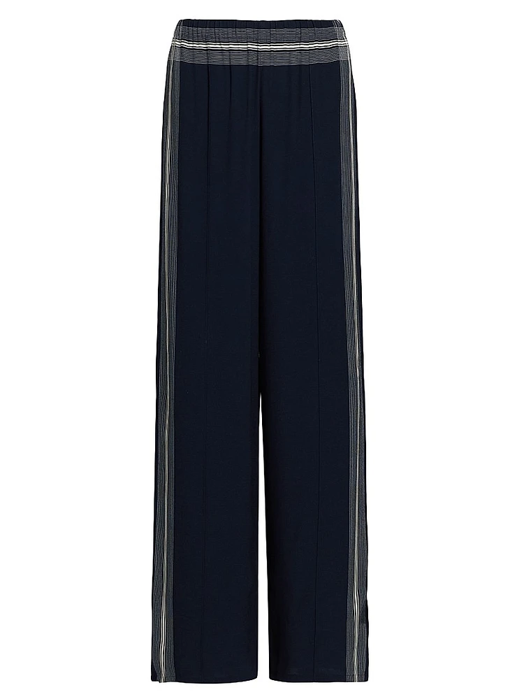 Striped Wide-Leg Pants