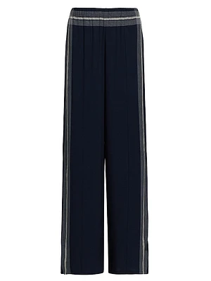 Striped Wide-Leg Pants