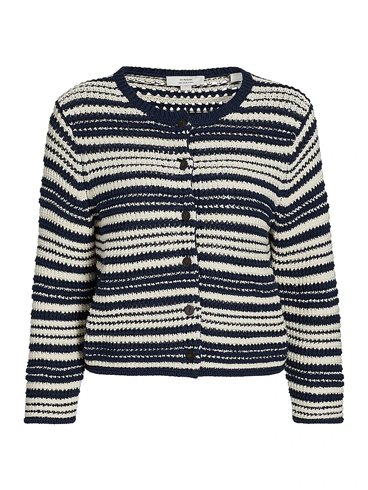 Texture Striped Cardigan
