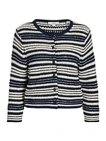 Texture Striped Cardigan