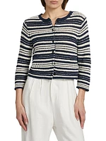 Texture Striped Cardigan