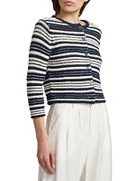 Texture Striped Cardigan
