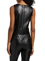 Camen Faux-Leather Vest