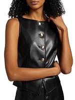 Camen Faux-Leather Vest