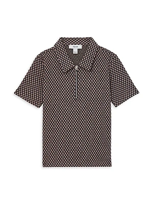 Little Boy's & Baines Zip-Up Polo Shirt