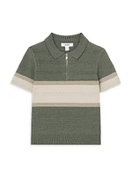 Little Boy's & Grove Half-Zip Polo Shirt