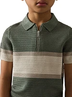 Little Boy's & Grove Half-Zip Polo Shirt