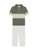 Little Boy's & Grove Half-Zip Polo Shirt