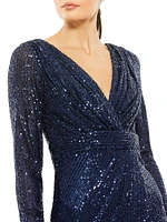 Sequined Knee-Length Dress