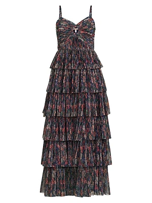 Rosey Floral Tiered Gown