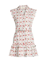 Carla Belted Floral Cotton Minidress