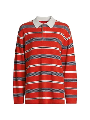 Striped Rugby Collared Shirt