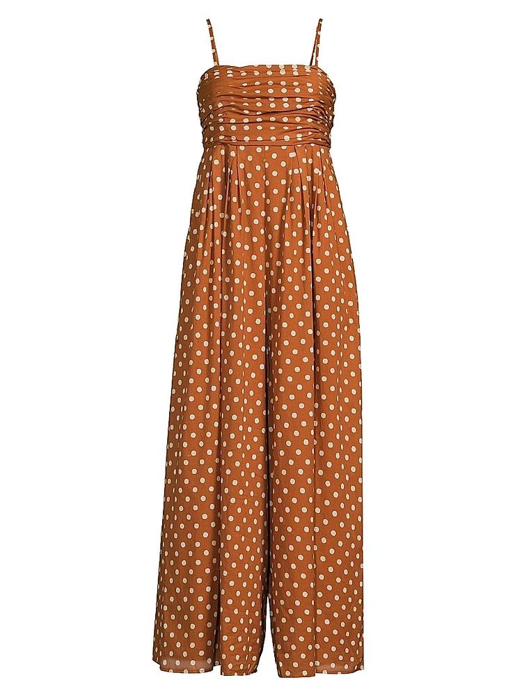 Ottie Polka Dot Cotton Jumpsuit