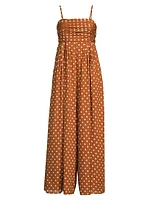 Ottie Polka Dot Cotton Jumpsuit