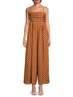 Ottie Polka Dot Cotton Jumpsuit