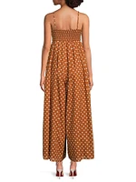 Ottie Polka Dot Cotton Jumpsuit