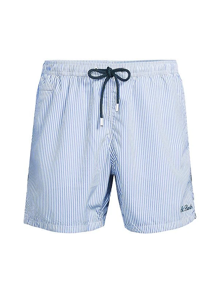 Patmos Seersucker Swim Trunks