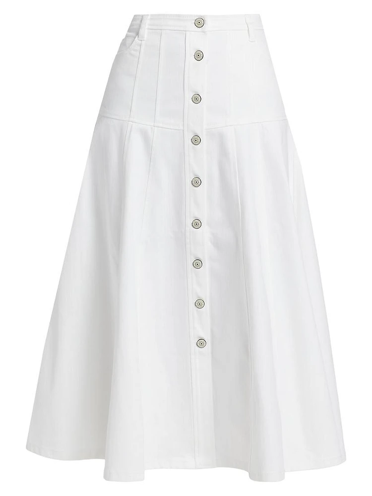 Veena Denim Midi-Skirt