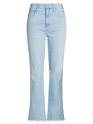 The Hustler Mid-Rise Ankle-Fray Jeans
