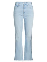 The Hustler Mid-Rise Ankle-Fray Jeans