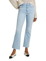 The Hustler Mid-Rise Ankle-Fray Jeans