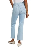 The Hustler Mid-Rise Ankle-Fray Jeans