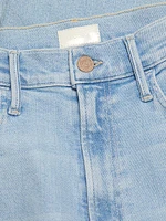The Hustler Mid-Rise Ankle-Fray Jeans