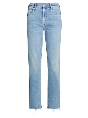 Dazzler Mid-Rise Ankle-Fray Jeans