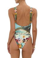 Bathing Bombshell Highneck One-Piece Swimsuit