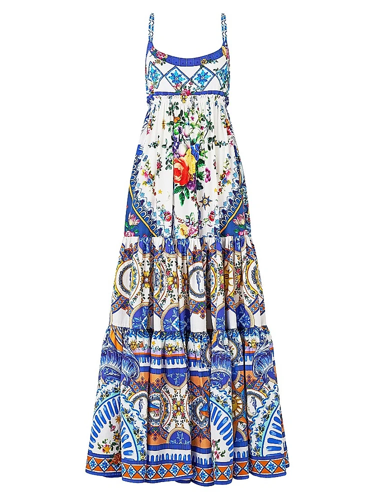 Tiles Darls Tiered Maxi Dress