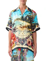 Bathing Bombshell Oversized Silk Shirt
