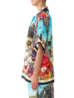 Bathing Bombshell Oversized Silk Shirt