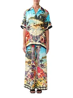 Bathing Bombshell Oversized Silk Shirt