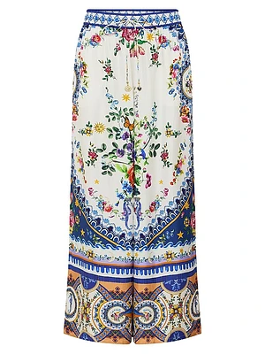 Tiles Darls Silk Printed Pants