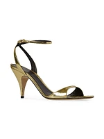 80MM Metallic Leather Sandals