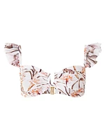 Botanic Retro Flutter Bikini Top