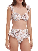 Botanic Retro Flutter Bikini Top