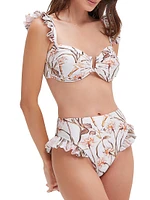 Botanic Retro Flutter Bikini Top