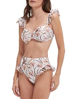 Botanic Retro Flutter Bikini Top
