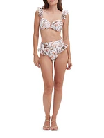 Botanic Retro Flutter Bikini Top