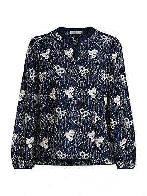 Dixie Floral Embroidered Cotton Blouse