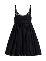 Alexa Lace-Trimmed Bubble Minidress