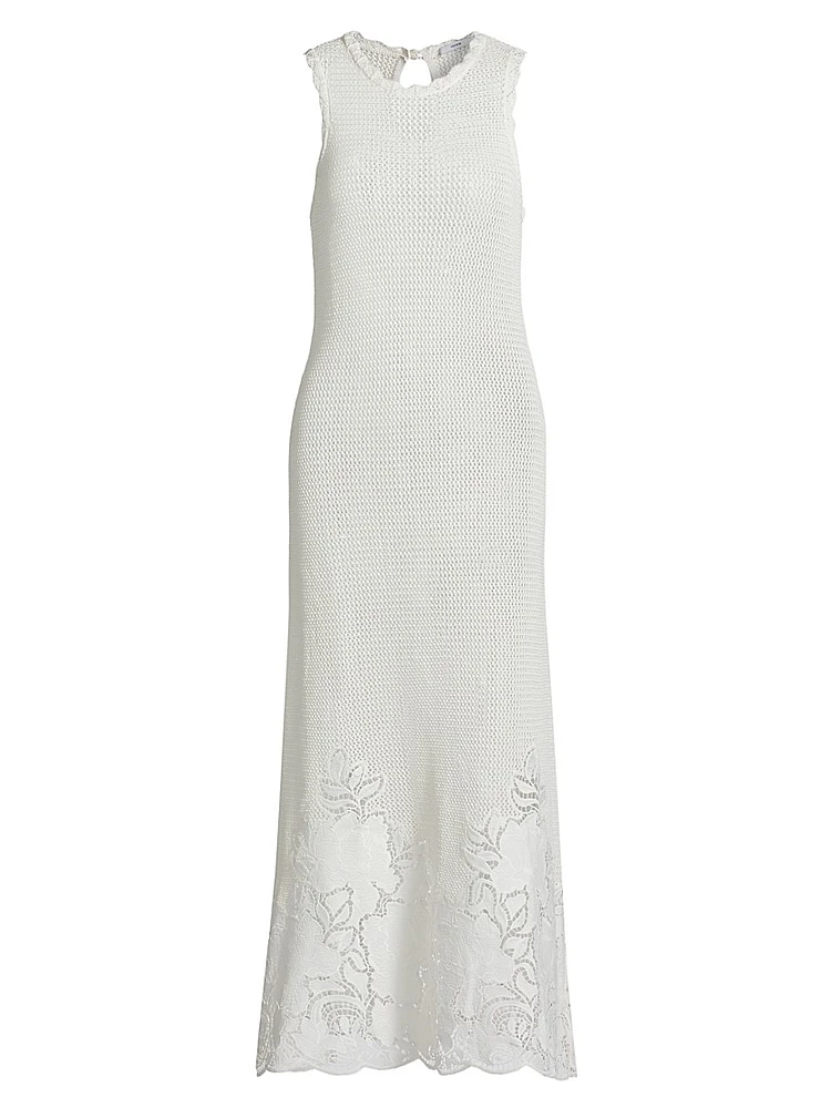 Crochet Cotton Midi-Dress