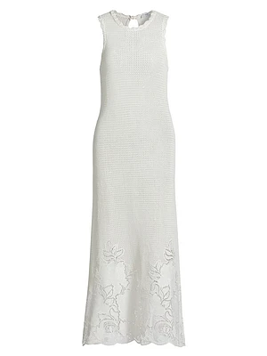Crochet Cotton Midi-Dress