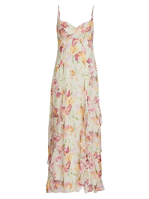 Kamila Ruffle Cowl A-line Gown