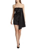 Isla Heavy Satin Drape Minidress