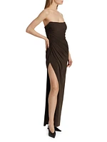 Patrice Matte Jersey Draped Dress