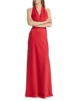 Marcheline Crêpe Halterneck Gown
