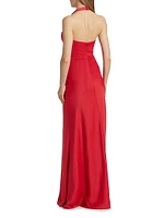 Marcheline Crêpe Halterneck Gown