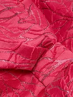 Metallic Jacquard Off-The-Shoulder Cocktail Dress